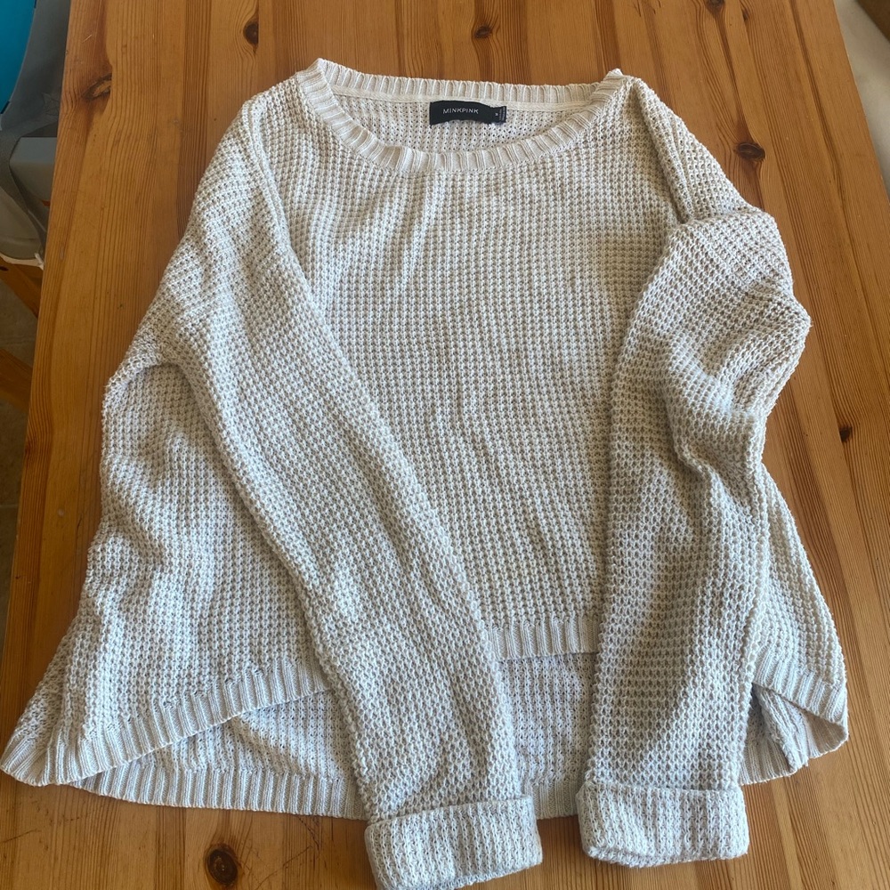 Mink Pink Beige Sweater Size Medium